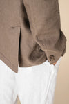 Blazer em Linho com Aspeto Lavado Homem
