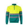 SWEATSHIRT BICOLOR COM FECHO-ECLER DE ALTA VISIBILIDADE-Amarelo/Verde-L-RAG-Tailors-Fardas-e-Uniformes-Vestuario-Pro