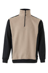 TWO-COLOR SWEATSHIRT WITH HALF CLOSURE