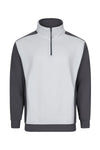 TWO-COLOR SWEATSHIRT WITH HALF CLOSURE