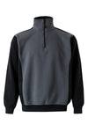 TWO-COLOR SWEATSHIRT WITH HALF CLOSURE