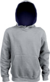 SWEATSHIRT DE CRIANÇA COM CAPUZ EM CONTRASTE-Oxford Grey / Azul Marinho-6/8-RAG-Tailors-Fardas-e-Uniformes-Vestuario-Pro