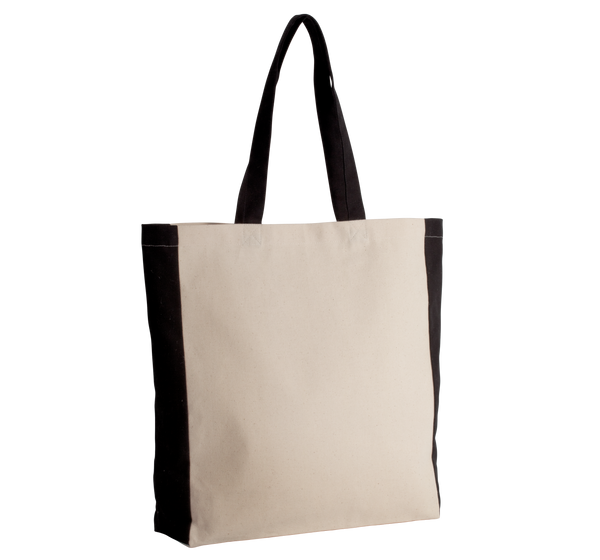Saco de Compras Bicolor em Algodão Canvas-Natural / Preto-Único-RAG-Tailors-Fardas-e-Uniformes-Vestuario-Pro