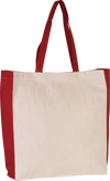 Saco de Compras Bicolor em Algodão Canvas-Natural / Vermelho-Único-RAG-Tailors-Fardas-e-Uniformes-Vestuario-Pro