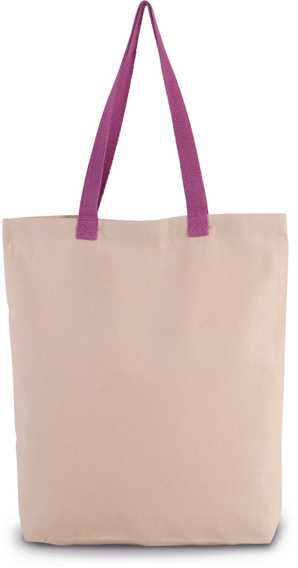 Saco de Compras com Fole e Alças em Contraste-Natural / Orquídea Radiante-Único-RAG-Tailors-Fardas-e-Uniformes-Vestuario-Pro