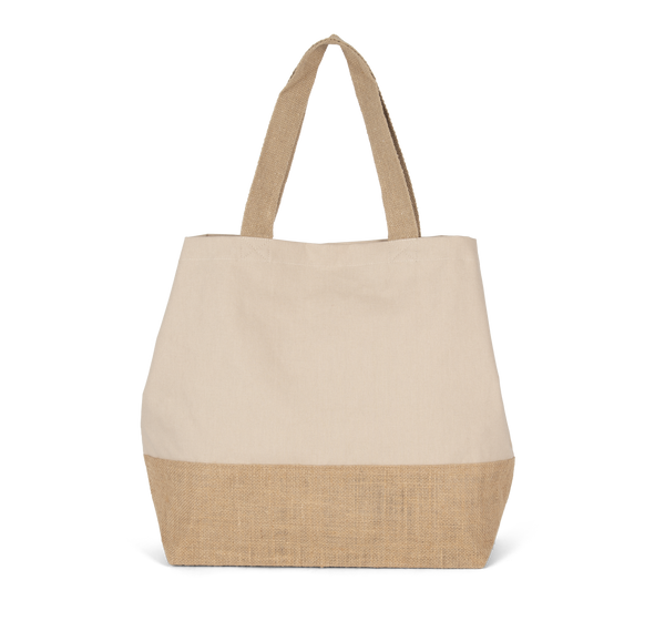 Saco de Compras em Algodão e Juta-Areia Clara / Natural-Único-RAG-Tailors-Fardas-e-Uniformes-Vestuario-Pro