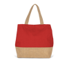 Saco de Compras em Algodão e Juta-Vermelho Arando / Natural-Único-RAG-Tailors-Fardas-e-Uniformes-Vestuario-Pro