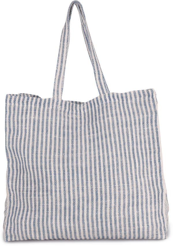 Saco de compras às riscas em juco-Azul Íris / Natural-Único-RAG-Tailors-Fardas-e-Uniformes-Vestuario-Pro