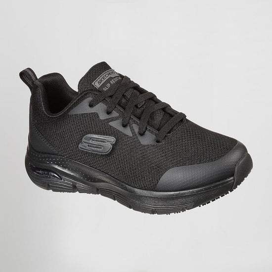 Skechers Sapatilha Arch Fit SR Mulher - OB a FO SRC + ESD-001 - Preto-39-RAG-Tailors-Fardas-e-Uniformes-Vestuario-Pro