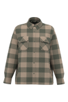 Sobrecamisa aos quadrados acolchoada eco-responsável de homem-Wet Sand / Organic Khaki Checked-S-RAG-Tailors-Fardas-e-Uniformes-Vestuario-Pro