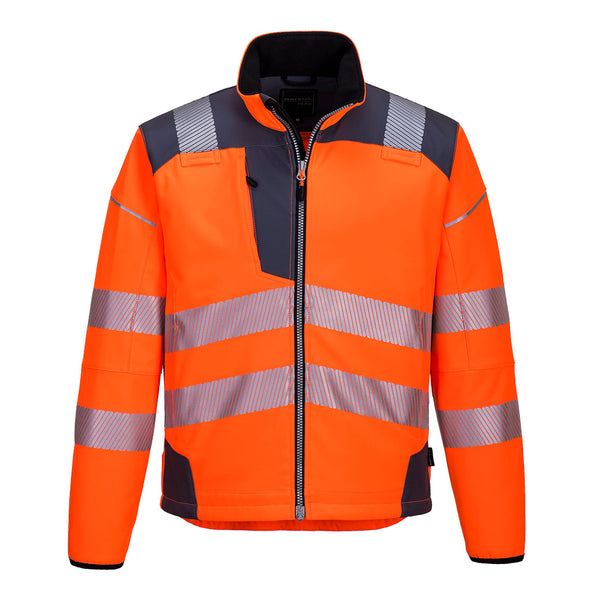 Softshell PW3 Alta Visibilidade-Laranja/Cinzento-L-RAG-Tailors-Fardas-e-Uniformes-Vestuario-Pro