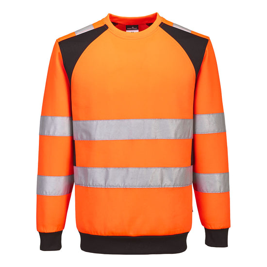 Sweat-Shirt WX2 Eco de Alta Visibilidade-Laranja/preto-S-RAG-Tailors-Fardas-e-Uniformes-Vestuario-Pro