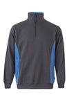 SweatShirt Bicolor c\meio fecho-Cinza/Azul C-XS-RAG-Tailors-Fardas-e-Uniformes-Vestuario-Pro