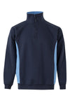 SweatShirt Bicolor c\meio fecho-Marinho/Azul Celeste-XS-RAG-Tailors-Fardas-e-Uniformes-Vestuario-Pro