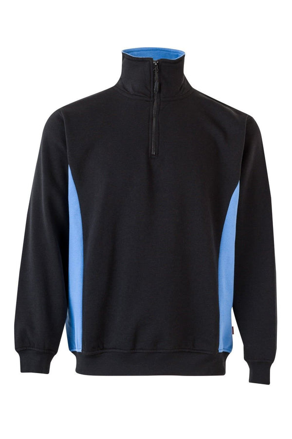 SweatShirt Bicolor c\meio fecho-Prt/Azul C-XS-RAG-Tailors-Fardas-e-Uniformes-Vestuario-Pro