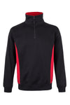 SweatShirt Bicolor c\meio fecho-Prt/Verm-XS-RAG-Tailors-Fardas-e-Uniformes-Vestuario-Pro