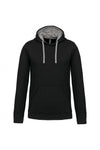 SweatShirt Homem c\capuz em constraste (1 de 2)-Preto/Fine Grey-XS-RAG-Tailors-Fardas-e-Uniformes-Vestuario-Pro