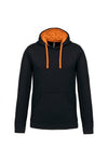 SweatShirt Homem c\capuz em constraste (1 de 2)-Preto/Laranja-XS-RAG-Tailors-Fardas-e-Uniformes-Vestuario-Pro