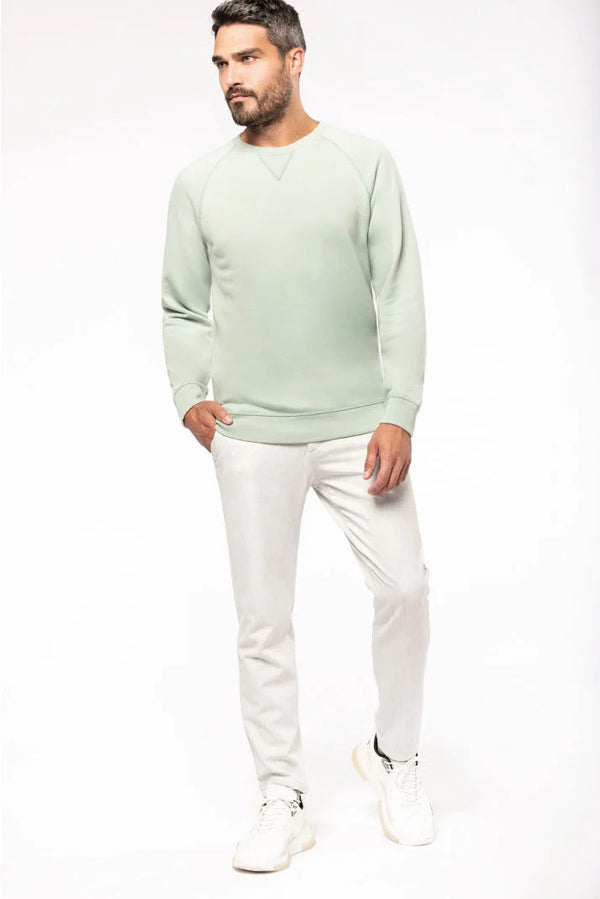 Sweatshirt BIO de homem com decote redondo e mangas raglan-RAG-Tailors-Fardas-e-Uniformes-Vestuario-Pro