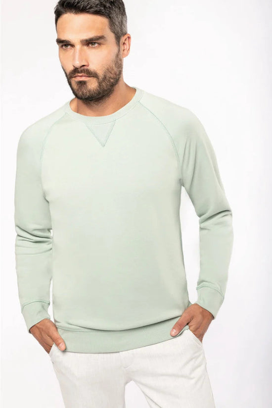 Sweatshirt BIO de homem com decote redondo e mangas raglan-RAG-Tailors-Fardas-e-Uniformes-Vestuario-Pro