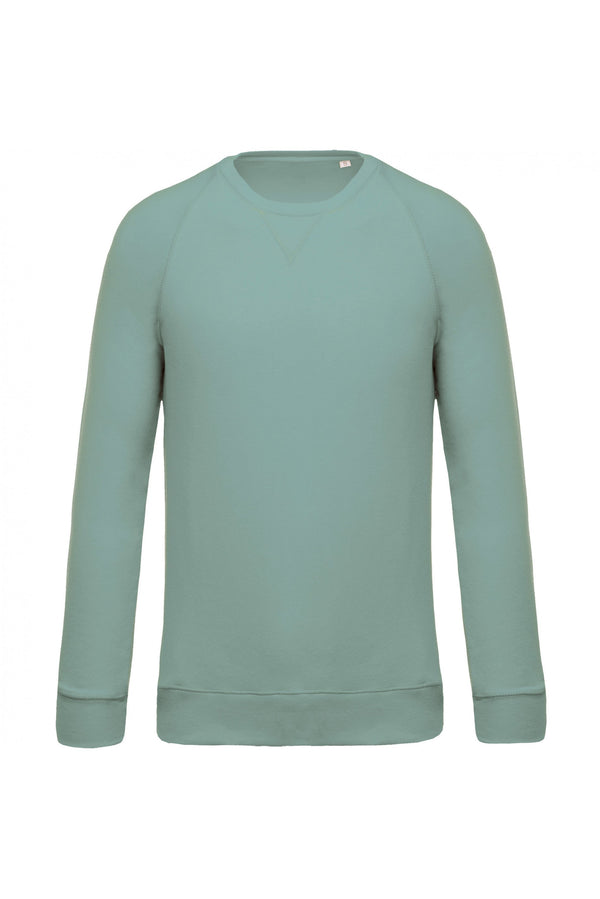 Sweatshirt BIO de homem com decote redondo e mangas raglan-Sage-S-RAG-Tailors-Fardas-e-Uniformes-Vestuario-Pro