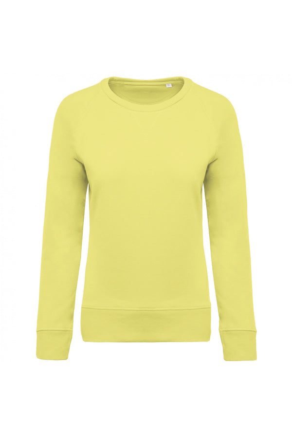 Sweatshirt BIO de senhora com decote redondo e mangas raglan (2 de 2)-Lemon Yellow-XS-RAG-Tailors-Fardas-e-Uniformes-Vestuario-Pro