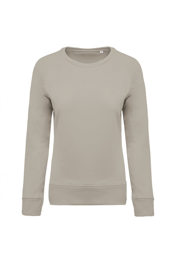 Sweatshirt BIO de senhora com decote redondo e mangas raglan-Clay-XS-RAG-Tailors-Fardas-e-Uniformes-Vestuario-Pro