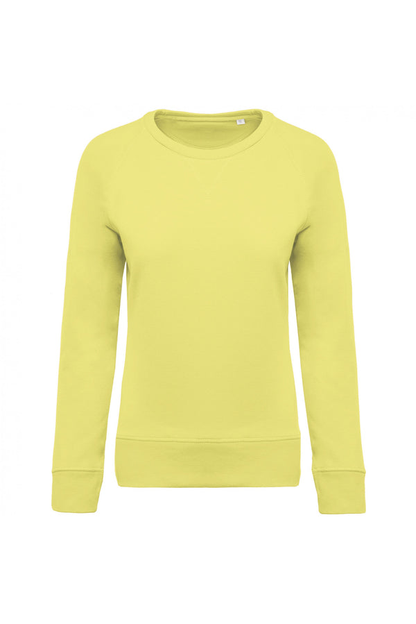 Sweatshirt BIO de senhora com decote redondo e mangas raglan-RAG-Tailors-Fardas-e-Uniformes-Vestuario-Pro