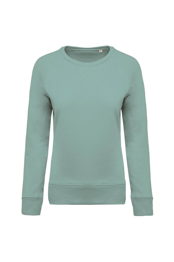 Sweatshirt BIO de senhora com decote redondo e mangas raglan-RAG-Tailors-Fardas-e-Uniformes-Vestuario-Pro