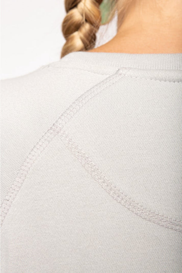 Sweatshirt BIO de senhora com decote redondo e mangas raglan-RAG-Tailors-Fardas-e-Uniformes-Vestuario-Pro