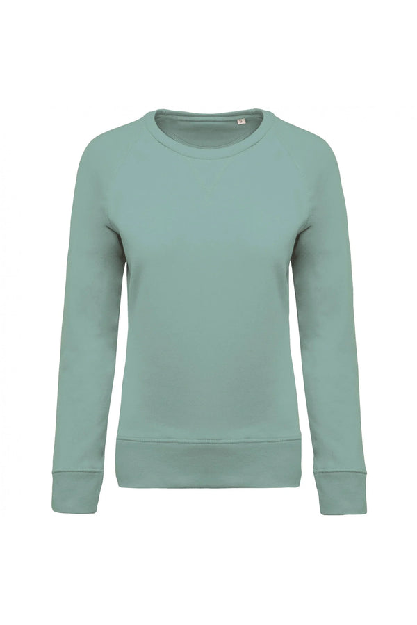 Sweatshirt BIO de senhora com decote redondo e mangas raglan-Sage-XS-RAG-Tailors-Fardas-e-Uniformes-Vestuario-Pro