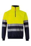 Sweatshirt Bicolor com Fecho-Ecler de Alta Visibilidade-Amarelo/Marinho-S-RAG-Tailors-Fardas-e-Uniformes-Vestuario-Pro