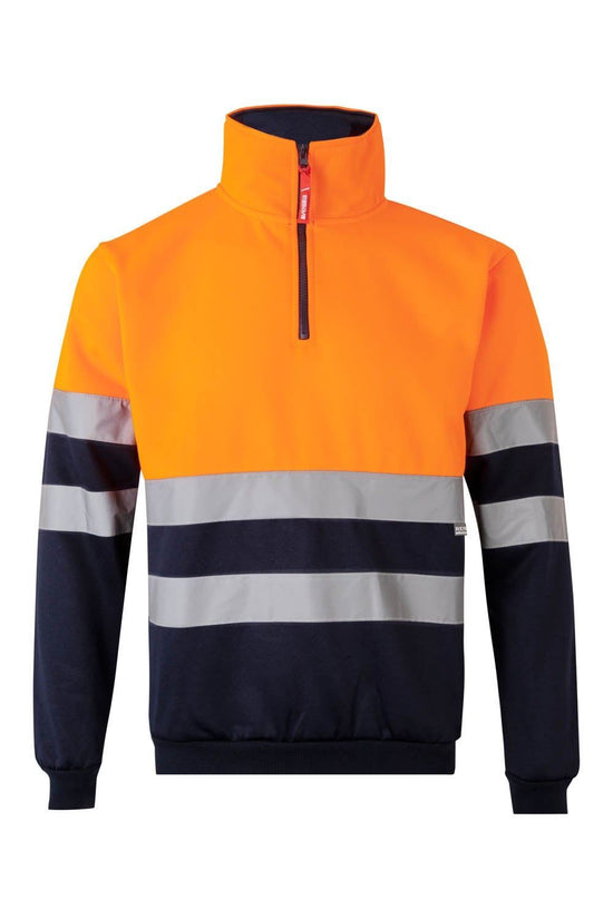 Sweatshirt Bicolor com Fecho-Ecler de Alta Visibilidade-Laranja/Marinho-S-RAG-Tailors-Fardas-e-Uniformes-Vestuario-Pro