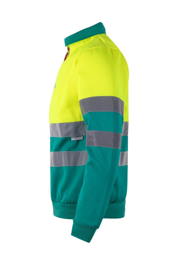 Sweatshirt Bicolor com Fecho-Ecler de Alta Visibilidade-RAG-Tailors-Fardas-e-Uniformes-Vestuario-Pro