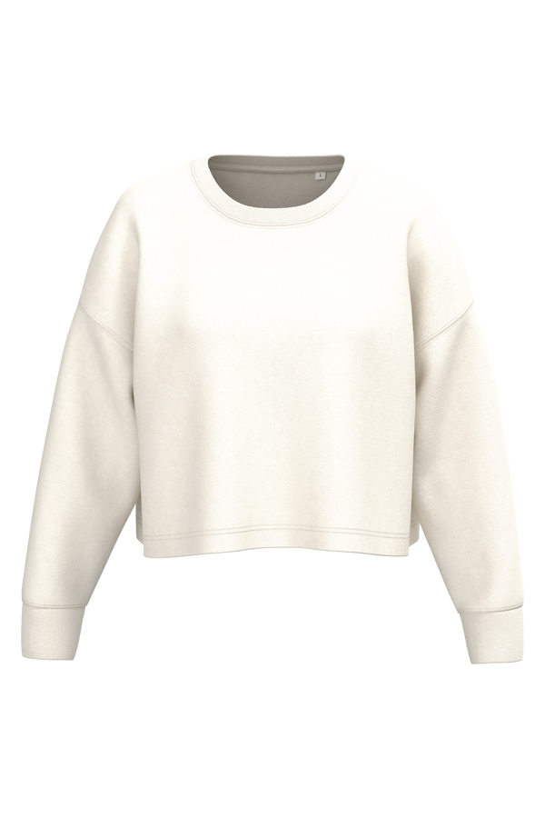 Sweatshirt Curta Decote Redondo Mulher-Leite de Coco-2XS-RAG-Tailors-Fardas-e-Uniformes-Vestuario-Pro