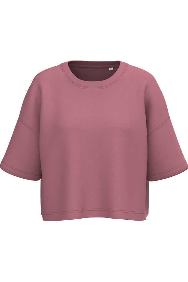 Sweatshirt Curta Manga Curta Decote Redondo Senhora-Rosa Antigo-2XS-RAG-Tailors-Fardas-e-Uniformes-Vestuario-Pro