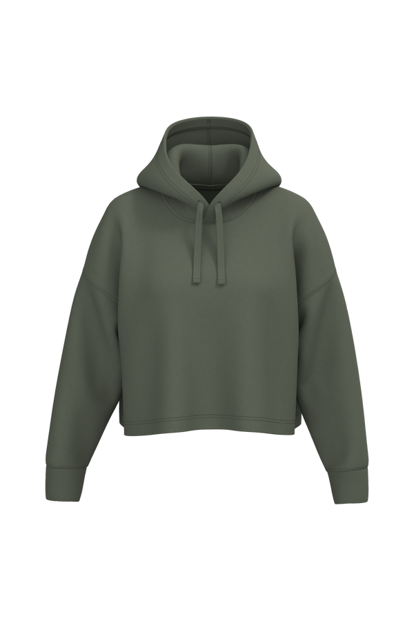 Sweatshirt Curta com Capuz de Senhora-Cáqui Desportivo-2XS-RAG-Tailors-Fardas-e-Uniformes-Vestuario-Pro