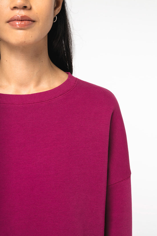 Sweatshirt Eco-responsável Decote Redondo Oversize Crop de Senhora-RAG-Tailors-Fardas-e-Uniformes-Vestuario-Pro