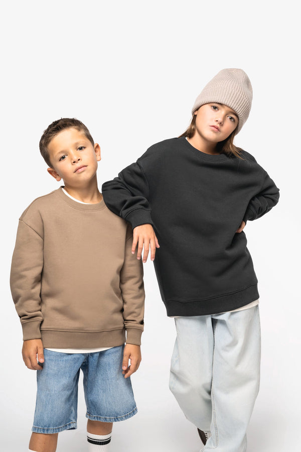 Sweatshirt Eco-responsável Decote Redondo Oversize de Criança-RAG-Tailors-Fardas-e-Uniformes-Vestuario-Pro