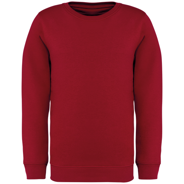 Sweatshirt Eco-responsável Decote Redondo de Criança-Vermelho Hibisco-4/6 Anos-RAG-Tailors-Fardas-e-Uniformes-Vestuario-Pro