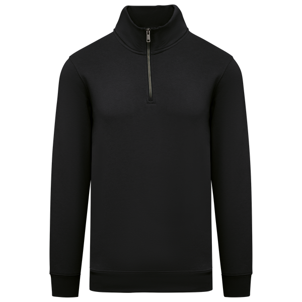 Sweatshirt Eco-responsável Gola Subida 1/2 Fecho Homem-Preto-XS-RAG-Tailors-Fardas-e-Uniformes-Vestuario-Pro