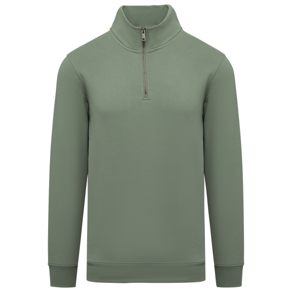 Sweatshirt Eco-responsável Gola Subida 1/2 Fecho Homem-Verde Musgo-XS-RAG-Tailors-Fardas-e-Uniformes-Vestuario-Pro