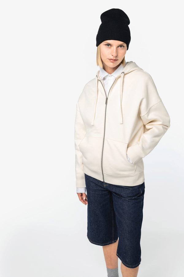 Sweatshirt Eco-responsável com Fecho e Capuz Oversize Unissexo-RAG-Tailors-Fardas-e-Uniformes-Vestuario-Pro