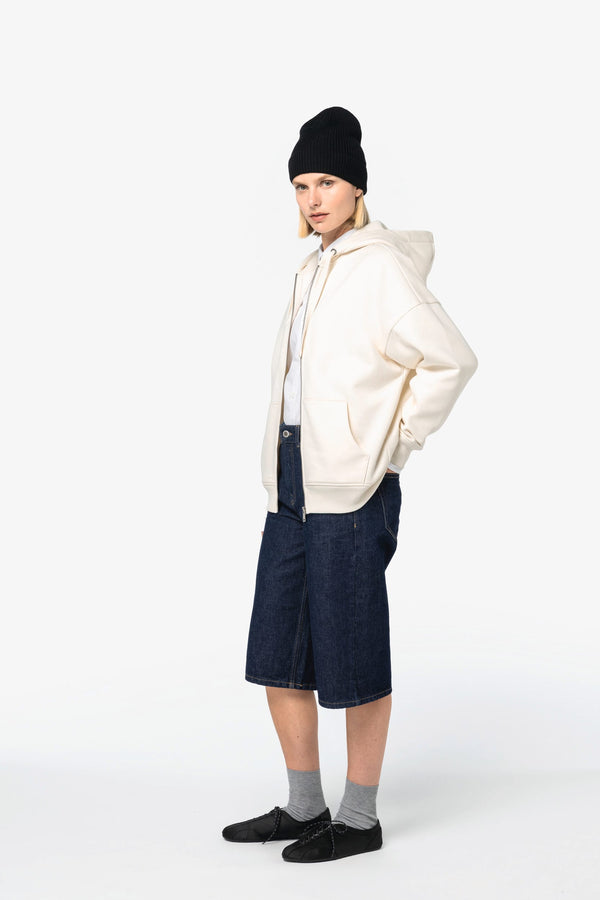 Sweatshirt Eco-responsável com Fecho e Capuz Oversize Unissexo-RAG-Tailors-Fardas-e-Uniformes-Vestuario-Pro