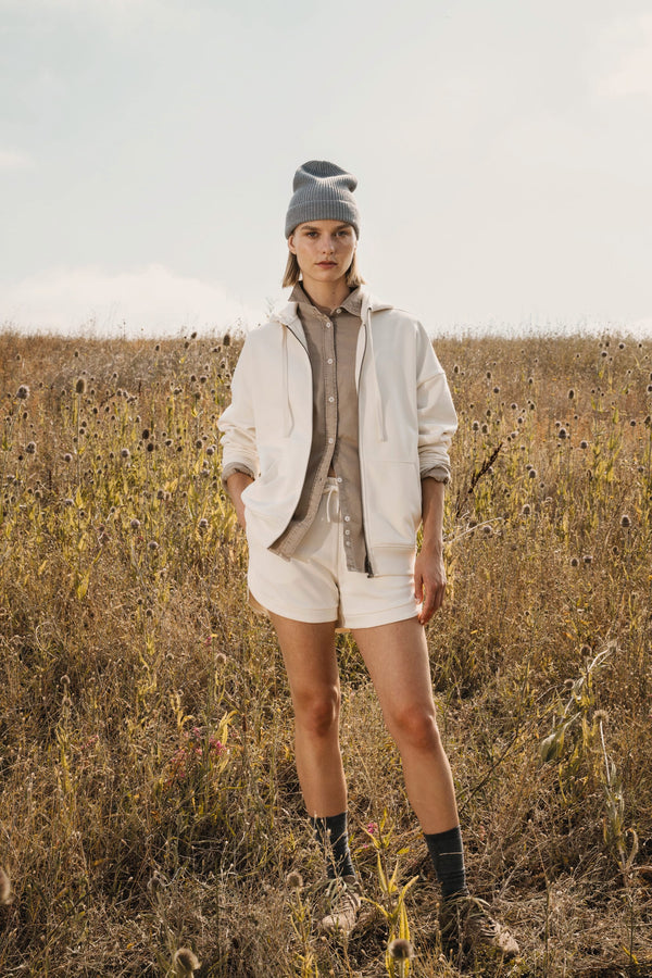 Sweatshirt Eco-responsável com Fecho e Capuz Oversize Unissexo-RAG-Tailors-Fardas-e-Uniformes-Vestuario-Pro