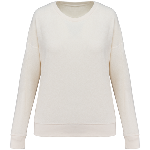 Sweatshirt Eco-responsável em Malha Turca de Senhora-Marfim-XS-RAG-Tailors-Fardas-e-Uniformes-Vestuario-Pro