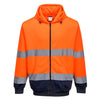 Sweatshirt Iona Enhanced de Alta Visibilidade com Fecho e Capuz-Laranja/marinho-S-RAG-Tailors-Fardas-e-Uniformes-Vestuario-Pro