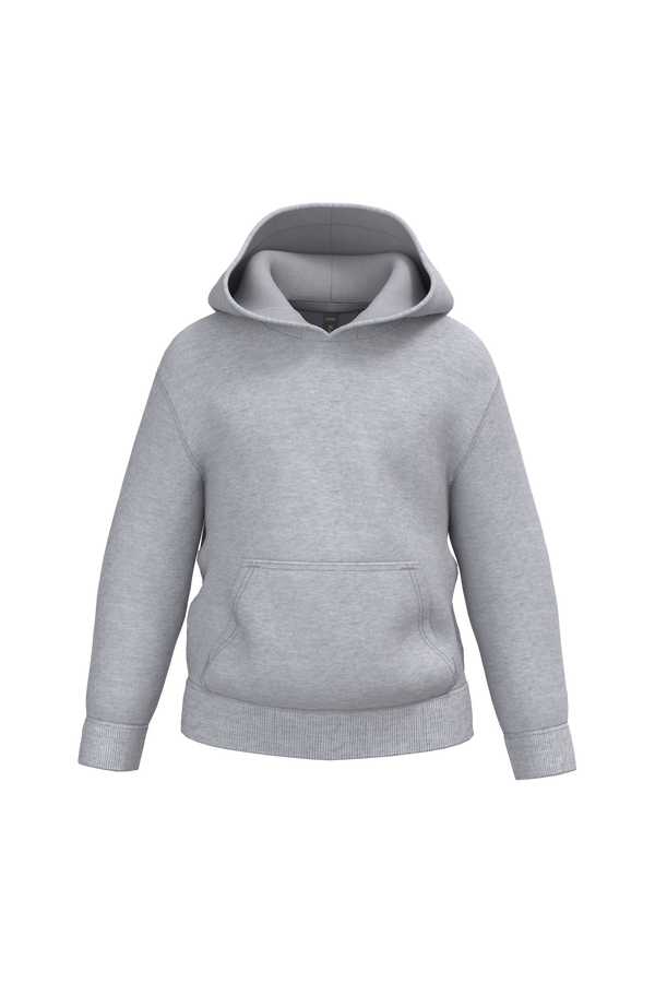 Sweatshirt Reciclada com Capuz Criança-Cinzento Oxford-4/6 Anos-RAG-Tailors-Fardas-e-Uniformes-Vestuario-Pro