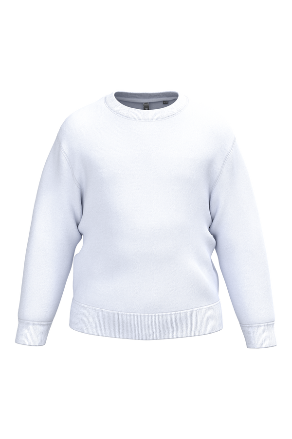 Sweatshirt Reciclada de Decote Redondo Criança-Branco-4/6 Anos-RAG-Tailors-Fardas-e-Uniformes-Vestuario-Pro