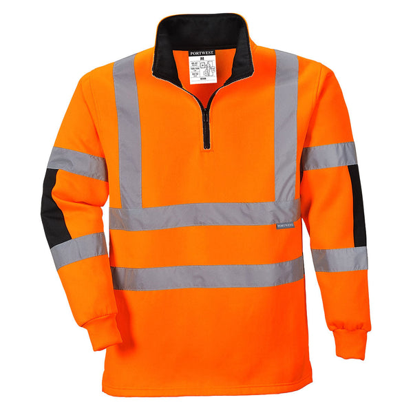 Sweatshirt Rugby Alta Visibilidade-Laranja-XS-RAG-Tailors-Fardas-e-Uniformes-Vestuario-Pro